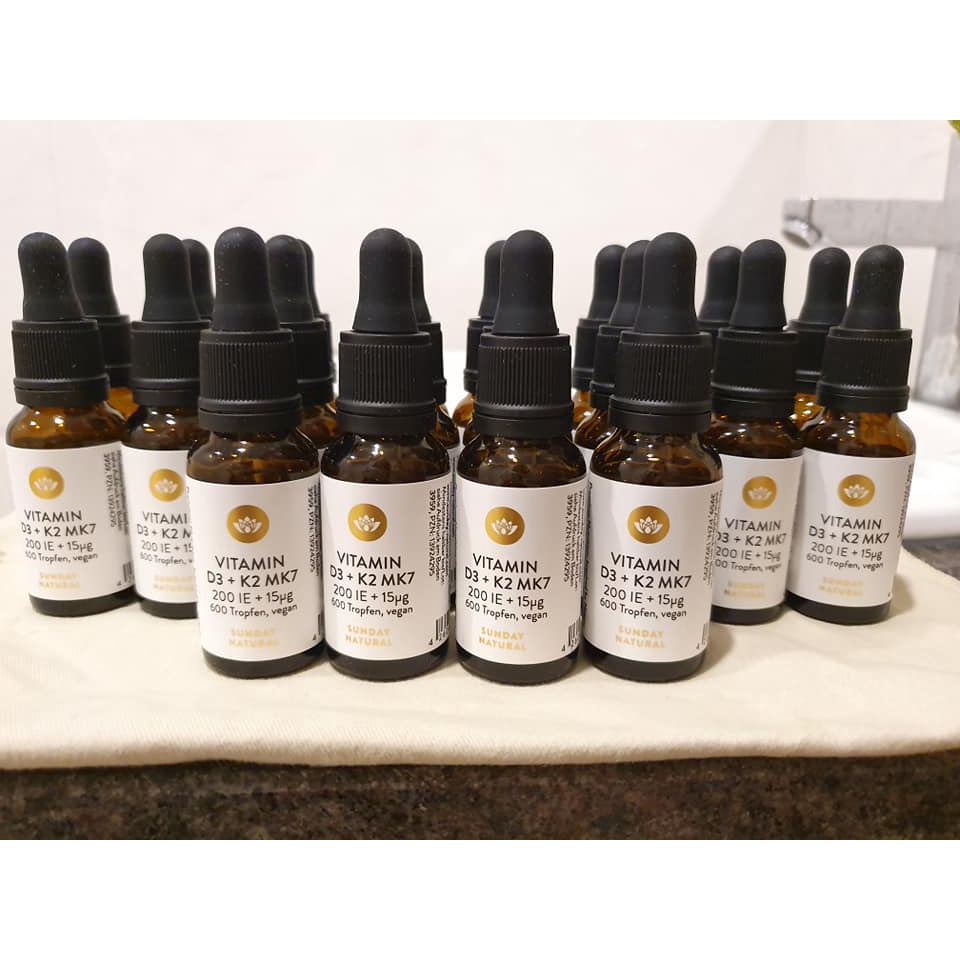 Vitamin D3K2 MK7 Đức Sunday Natural 20ml Tăng Chiều Cao Cho Trẻ từ Sơ Sinh