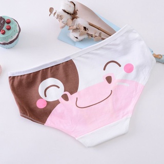 Quần lót bé gái cotton hình bò sữa