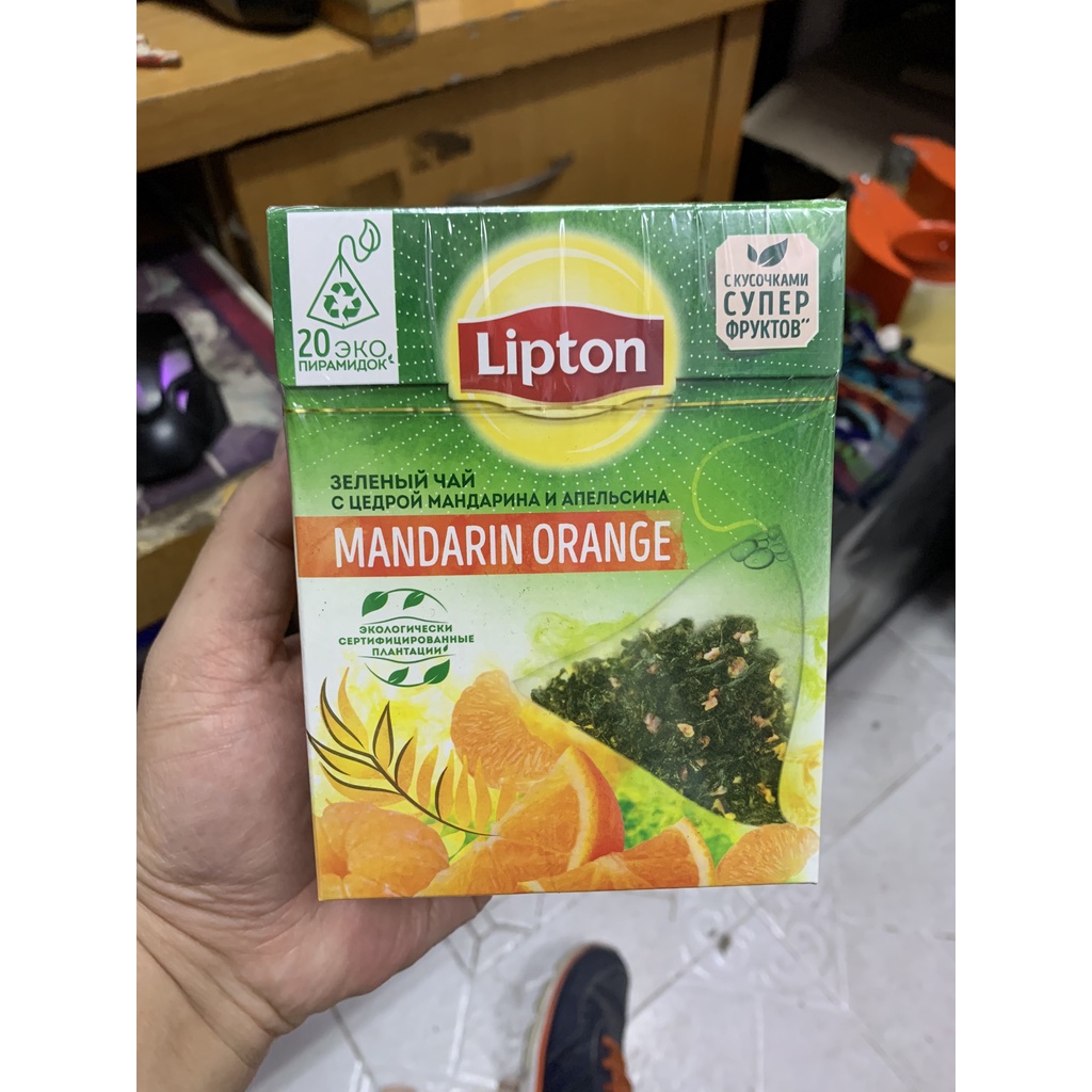 Trà Lipton Nga hộp 20 túi lọc nhiều vị mẫu mới date mới