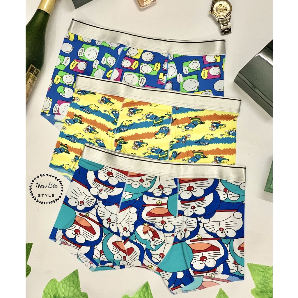 Hộp 4 Quần sịp quần lót đùi nam họa tiết thun lạnh cao cấp siêu nhẹ