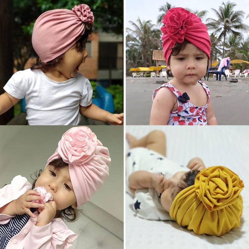 Mũ Bonnet Cotton Handmade Chống Nắng Bảo Vệ Cho Bé Sơ Sinh Chụp Ảnh