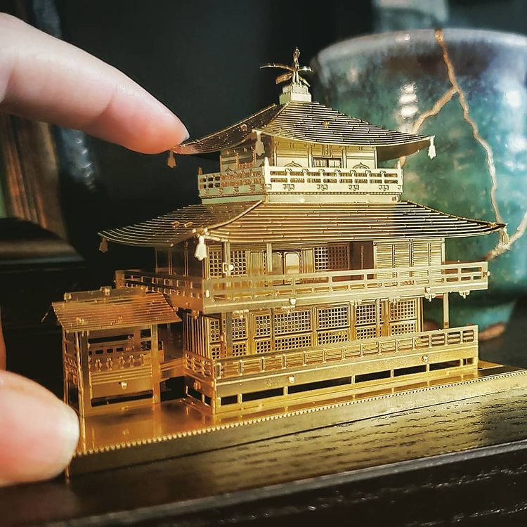 Mô Hình 3D Kim Loại Chùa Gác Vàng Kinkaku-ji