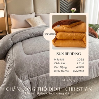 Chăn lông thỏ dior - christian bông tấm 4,5kg loại 1 ,chăn đông, chăn cừu
