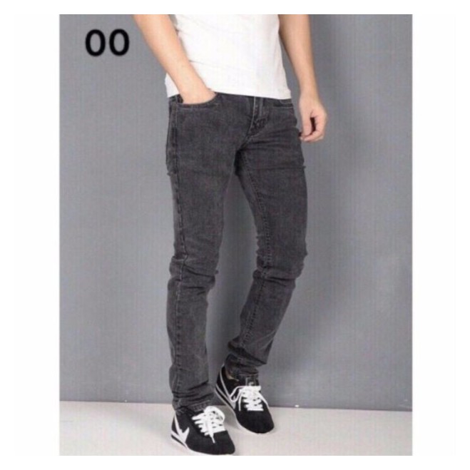 quần jean nam xám trơn SIZE 28 - 36 ( CHẤT CO GIÃN )