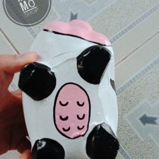 Hep đất bò sữa trắng - heo đất handmade