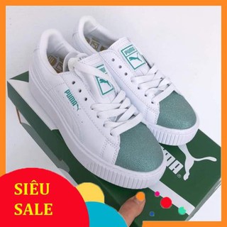 Ảnh thật+ hàng sẵn Giày thể thao nữ punna mũi nhũ xanh