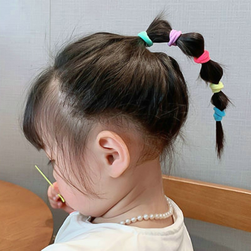 Dây Buộc Tóc Nylon Co Giãn Nhiều Màu Sắc Ngọt Ngào Cho Bé Gái