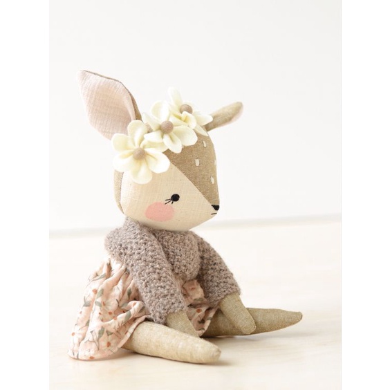 Kit nguyên liệu may thú nhồi bông , thêu tay búp bê handmade - Diy tự làm búp bê đang yêu- MIE HANDMADE SHOP