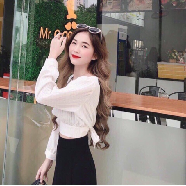 ÁO CROPTOP TAY PHỒNG THẮT NƠ LƯNG☀️ | BigBuy360 - bigbuy360.vn