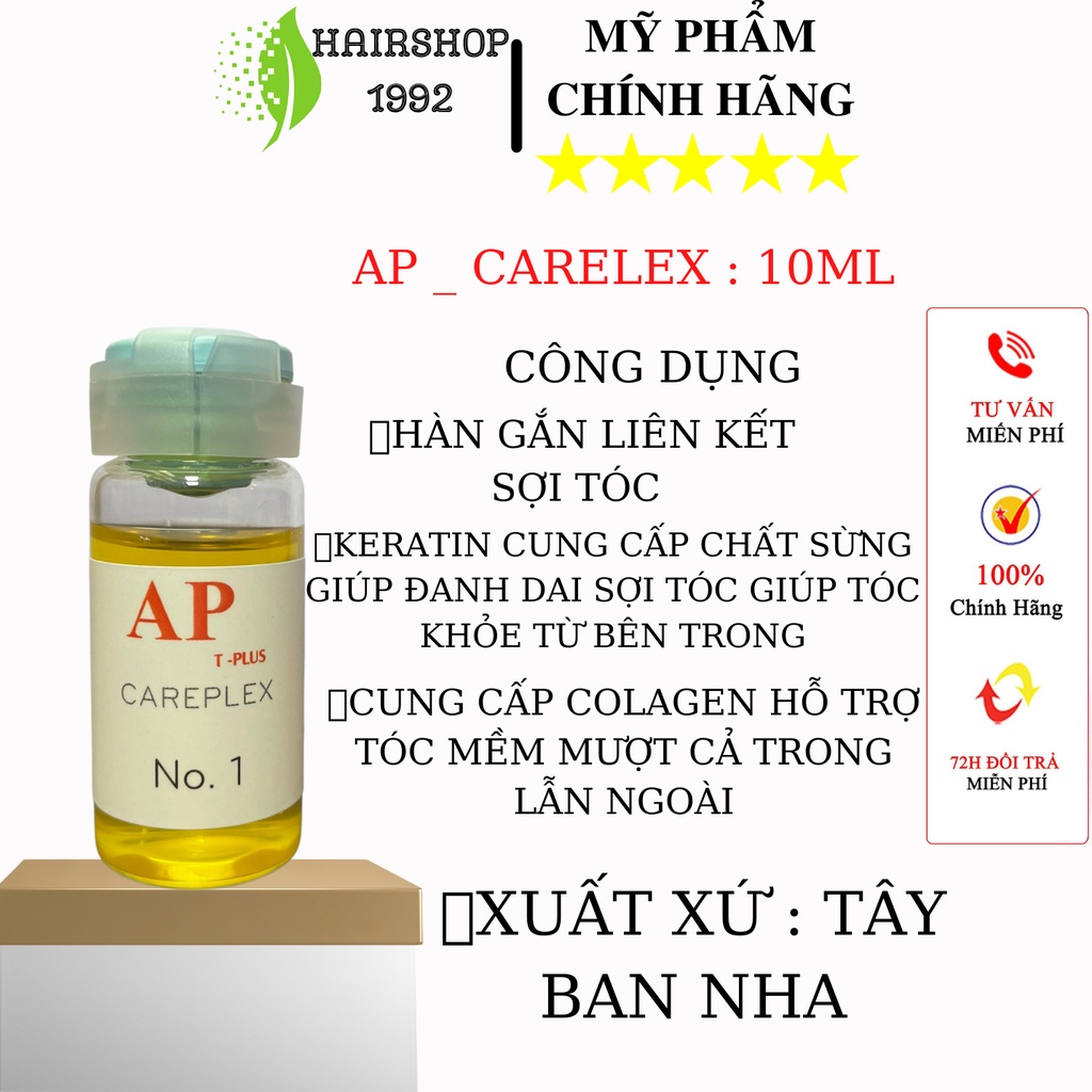 Huyết Thanh Phục Hồi Tóc Hư Nát CAREPLEX Hàn Gắn Liên Kết Sợi Tóc Phục Hồi Tóc Hư Tổn 10ML