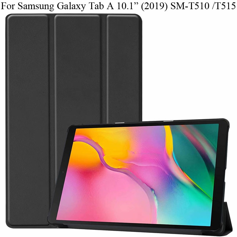 Bao da máy tính bảng nắp gập bảo vệ dành cho Samsung Galaxy Tab A 10.1 2019 SM-T510 T515