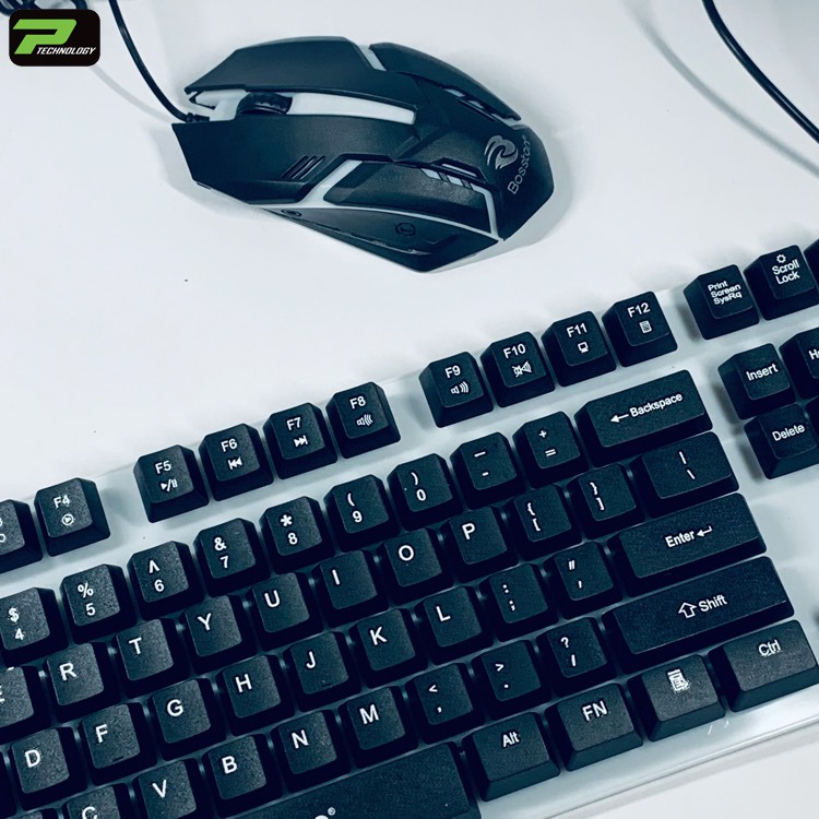 Bộ Bàn Phím Gaming Có Dây Kèm Chuột Máy Tính Bosston Có LED 7 Màu Ấn Tượng | BigBuy360 - bigbuy360.vn