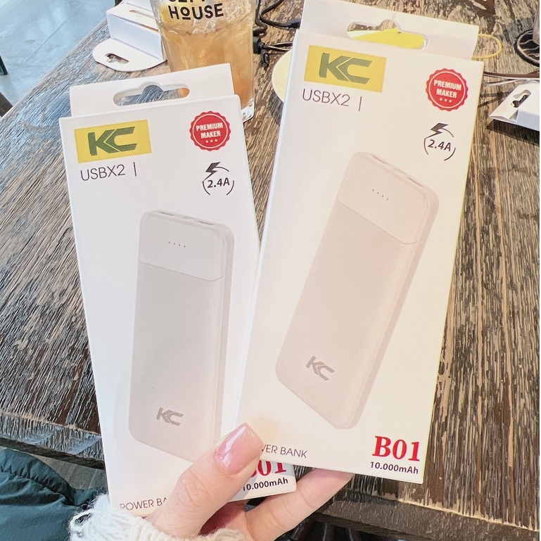 PIN SẠC DỰ PHÒNG KC B_01 (10.000MAH) SẠC NHANH 2.4A - HÀNG CHÍNH HÃNG - BH 12 THÁNG