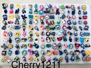 Combo 50 jibit,sticker 2D gắn dép