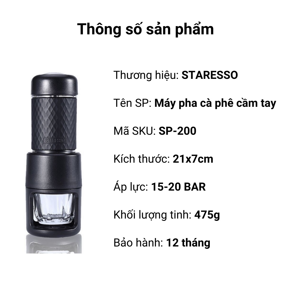 Máy pha cà phê cầm tay STARESSO SP-200 - vo2_store