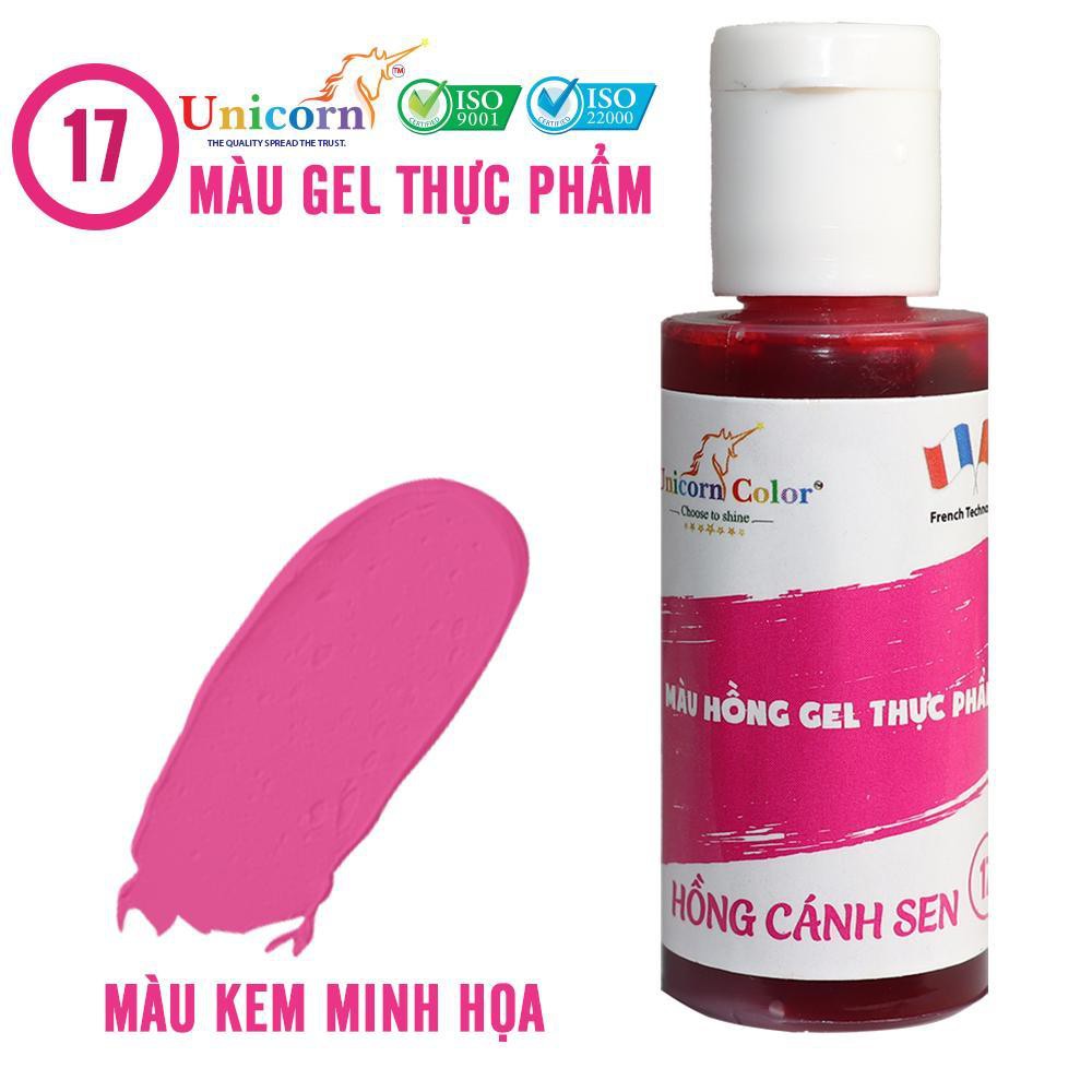 Màu Thực Phẩm Hồng Cánh Sen UNICORN Dạng Gel 28gr D17