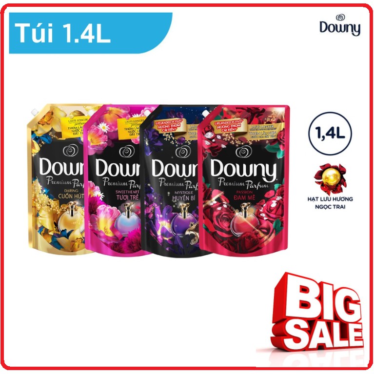 Nước Xả DOWNY Hương Nước Hoa Túi 1,6L/1,4L