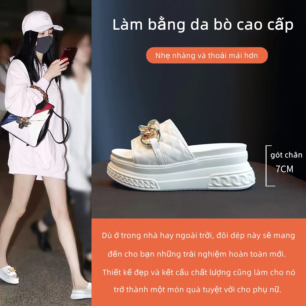 Dép Sandal Mùa Hè Đế Dày Nâng Chiều Cao Phong Cách Mới