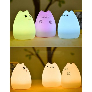 Đèn ngủ mini silicone mèo