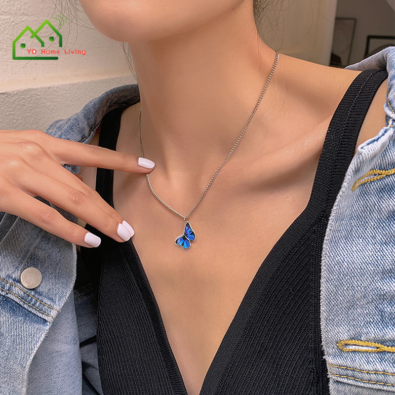 Dây Chuyền Màu Bạc Mặt Bướm Thời Trang Cho Nữ