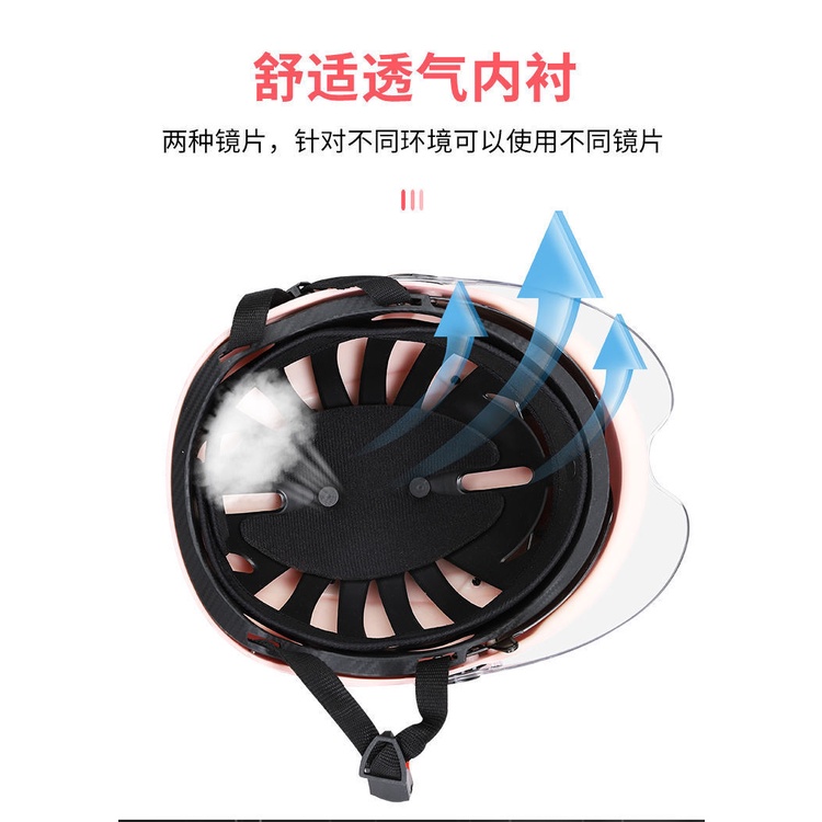 Mũ Bảo Hiểm Xe Điện Harley Đi Xe Hơi Bốn Mùa Thông Dụng Che Nắng Ống Kính Đôi