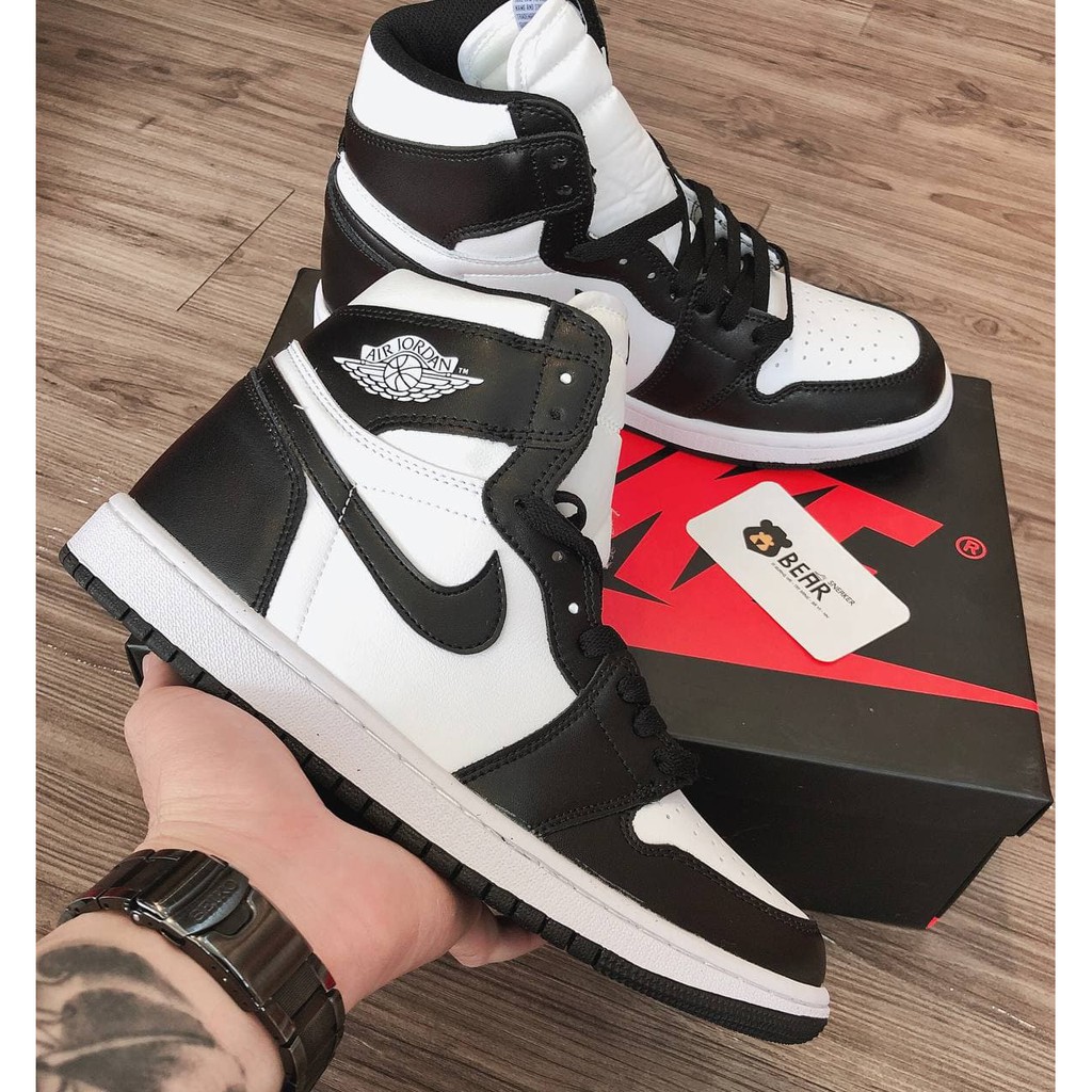 Giày thể thao J.D 1 Black and White cao cổ bản sc [SALE - FULL BOX] bản đẹp nhất thị trường. | BigBuy360 - bigbuy360.vn