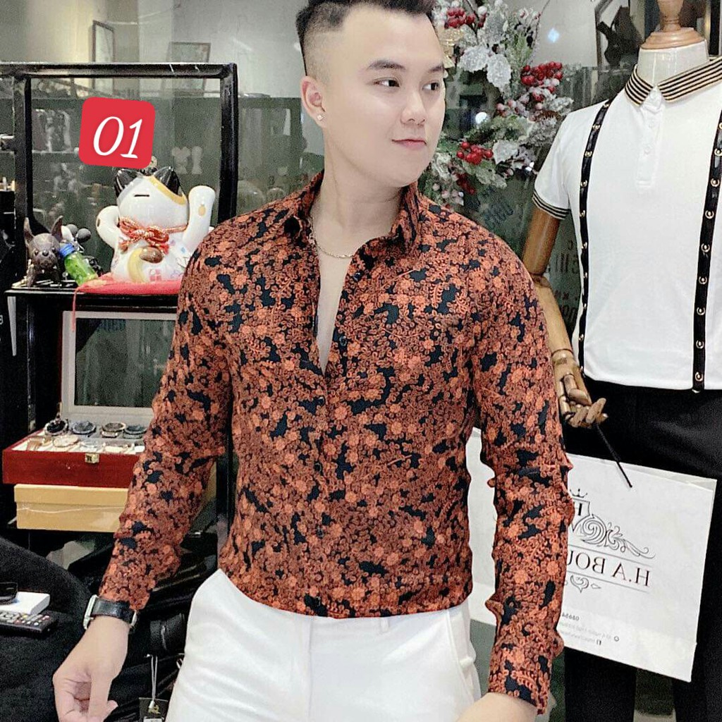 Áo Sơ Mi Cao Cấp Mới Ra Sành Điệu Hot Trends Giới Trẻ 3D Lụa Nhung Dành Cho Các Cặp Đôi Nam Nữ MinaFashion Nhiều Màu