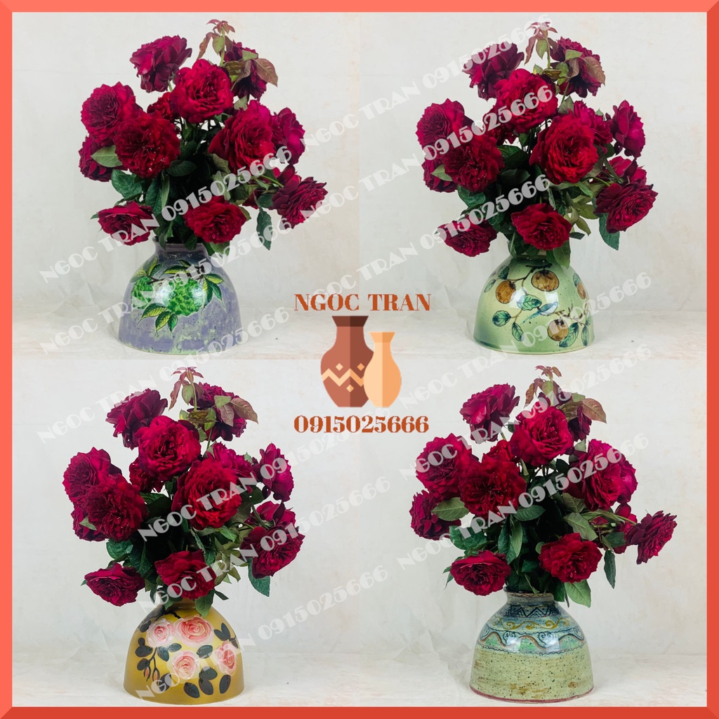 New hàng mới-Bình gốm, lọ hoa vẽ ✍️ Gốm sứ Bát Tràng-tiệm gốm Ngọc Trân