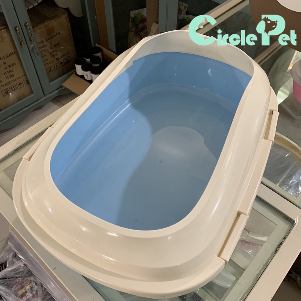 Khay vệ sinh cho chó Pian Pian chống văng cát chất liệu nhựa cao cấp P1121 45 x 33 x 16 cm - Circle Pet