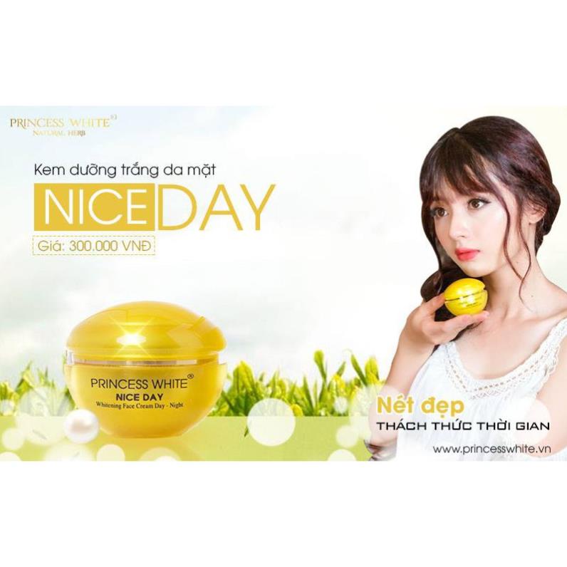 [COMBO 5] 5 HỘP KEM DƯỠNG TRẮNG DA MẶT NICE DAY THƯƠNG HIỆU PRINCESS WHITE