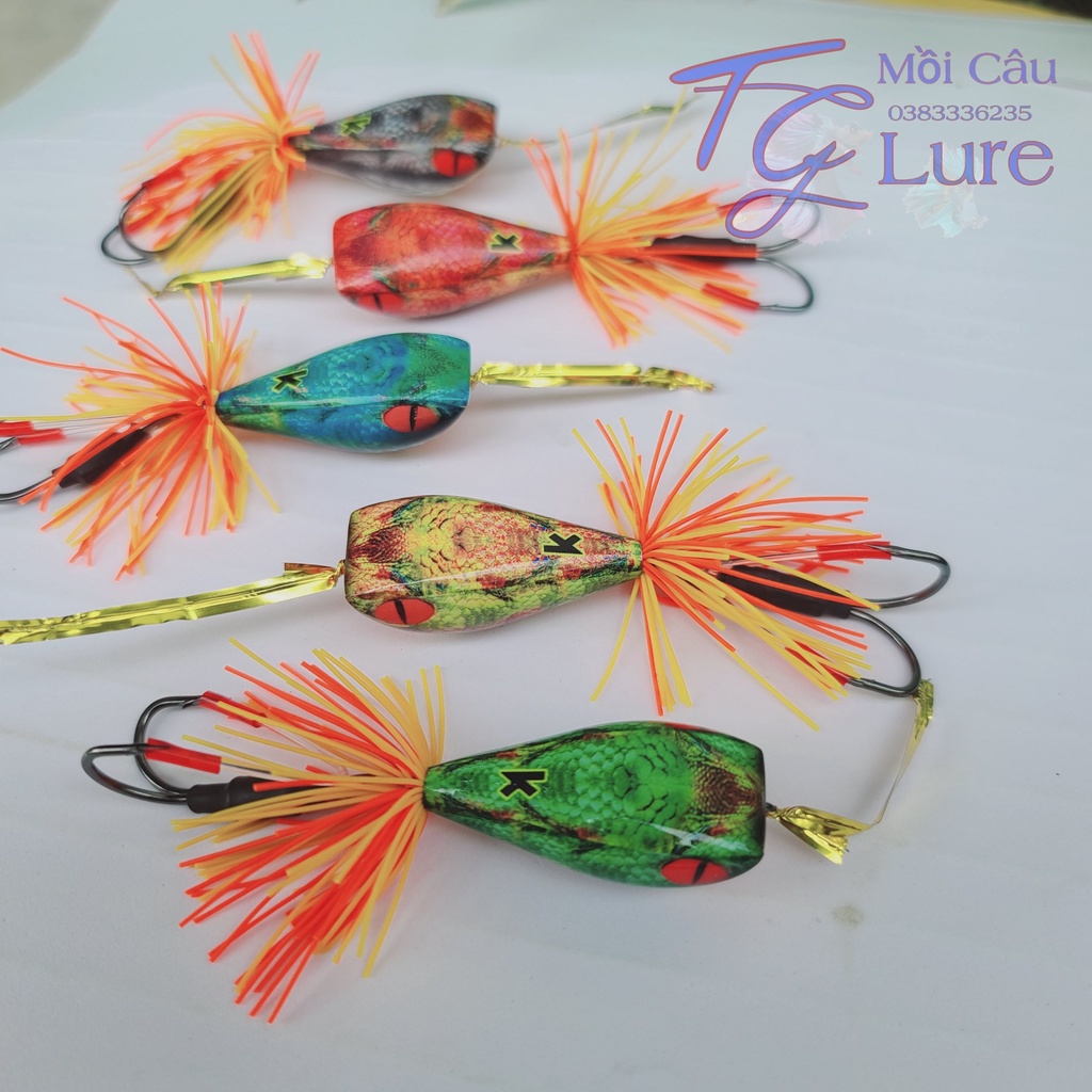 Mồi câu nhái nhảy đầu rắn - Mồi câu lure siêu nhậy