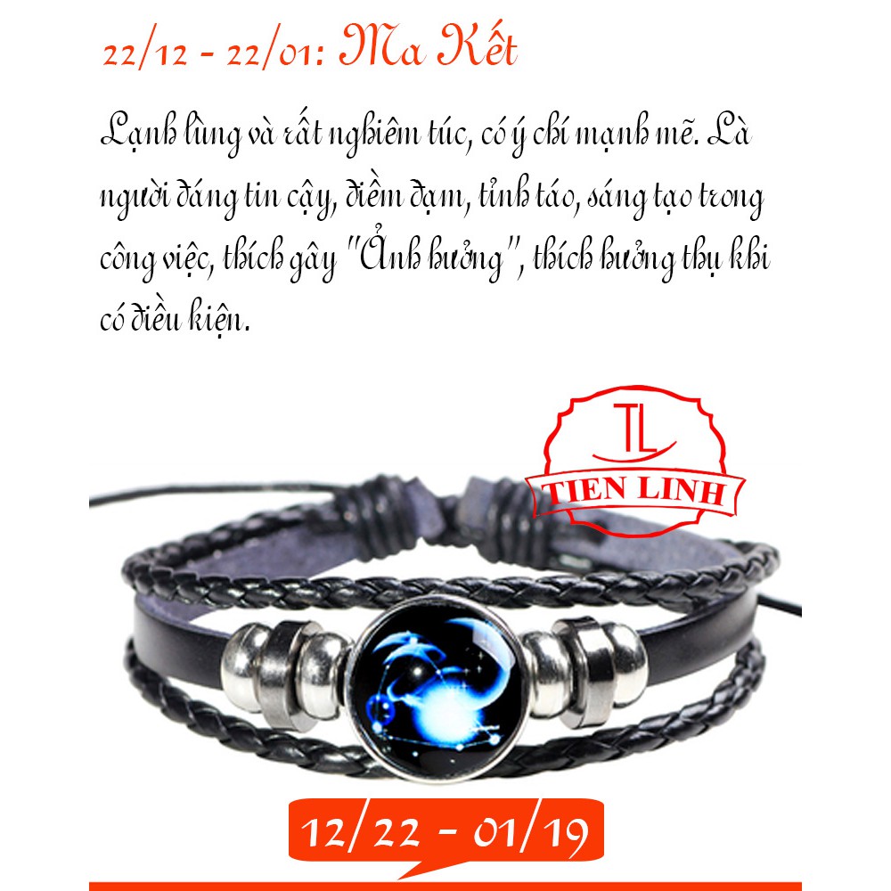 Vòng đeo tay nam nữ Capricorn  22/12 - 19/01