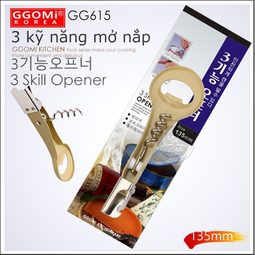 MỞ NẮP CHAI 3 CHỨC NĂNG GGOMI