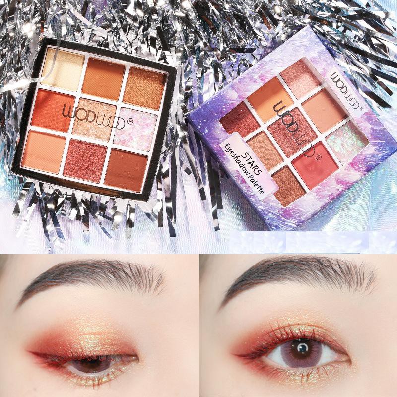 Bảng Phấn mắt Nhũ Lì 9 ô WODWOD STAR Eyeshadow W731