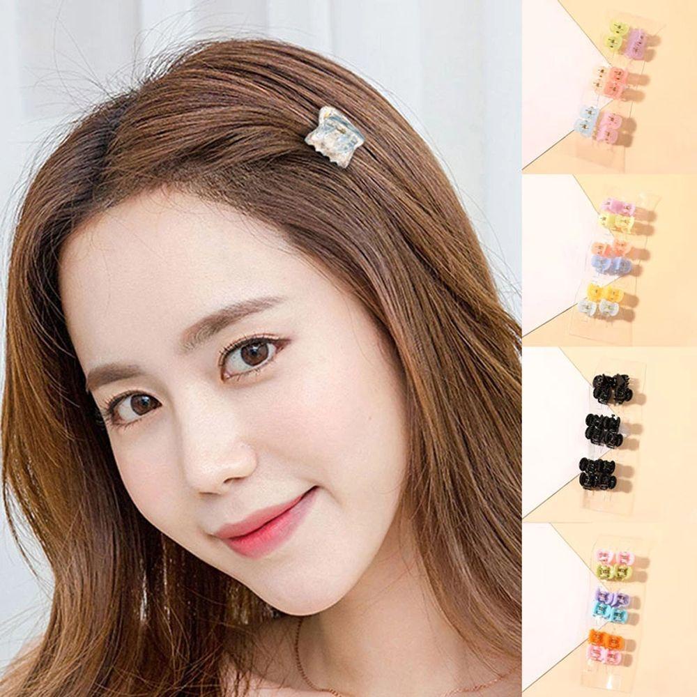FORBETTER Set 12 Kẹp Tóc Càng Cua Đính Nơ Màu Sắc Ngọt Ngào Phong Cách Vintage Cho Nữ