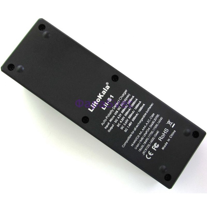 Bộ sạc pin đa năng Liitokala Lii-S1, sạc 18650 1.2V 3.7V 3.2V AA / AAA 26650 21700 NiMH, Li-Ion
