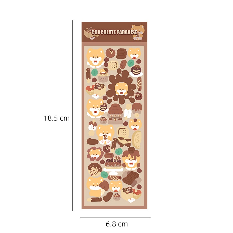 Sticker Hoạt Hình Lấp Lánh Xinh Xắn Theo Phong Cách Hàn Quốc