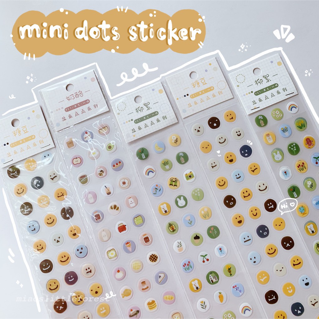 STICKER CHẤM TRÒN EMOJI MINI DOTS | MST350