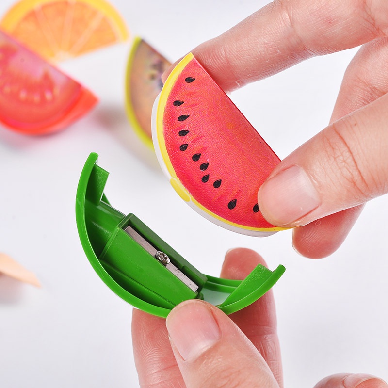 1 Dụng Cụ Gọt Bút Chì Tạo Hình Trái Cây Hoạt Hình Sáng Tạo