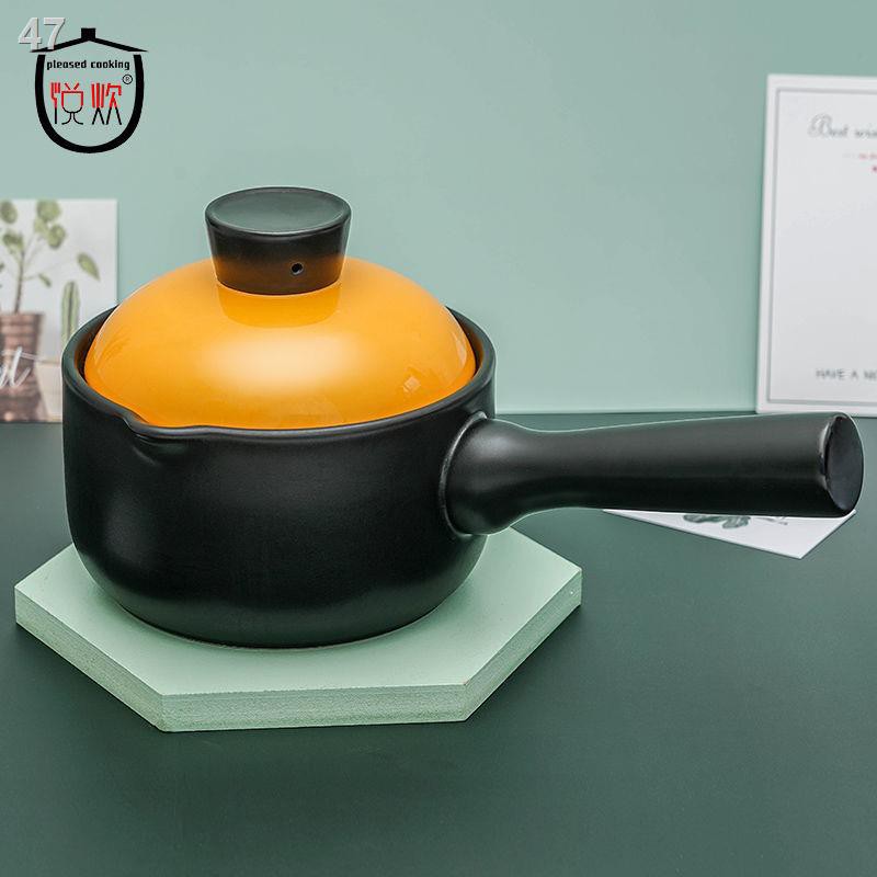 TNồi ủ sữa bằng gốm một tay cầm nhỏ soong bổ sung thức ăn cho trẻ em luộc mì liền nóng gas gia dụng