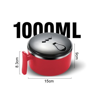 [XẢ KHO] ĐỎ - Bát úp mì văn phòng DK inox chất lượng cao đường kính 15cm