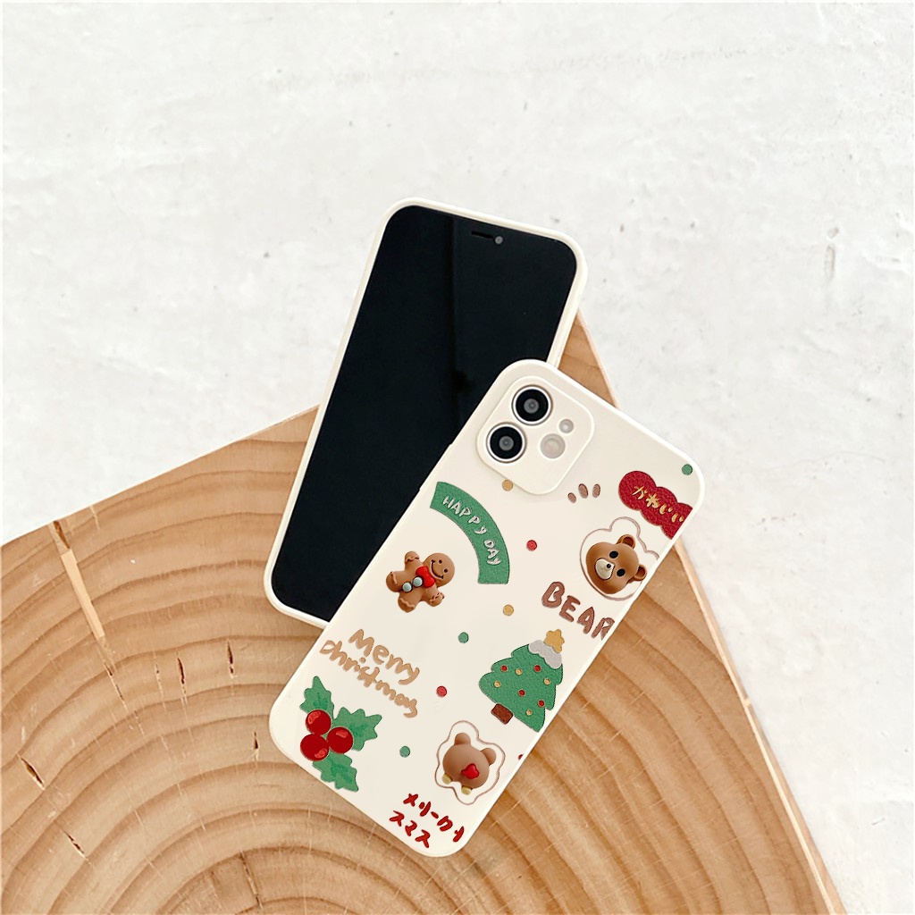 Ốp lưng iphone cạnh vuông Happy day dành cho iphone 6 đến 14promax - E139