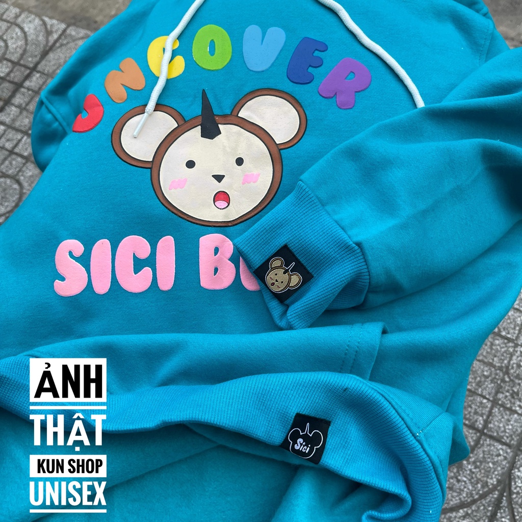 ÁO KHOÁC HOODIE GẤU SICI UNCOVER chất nỉ bông