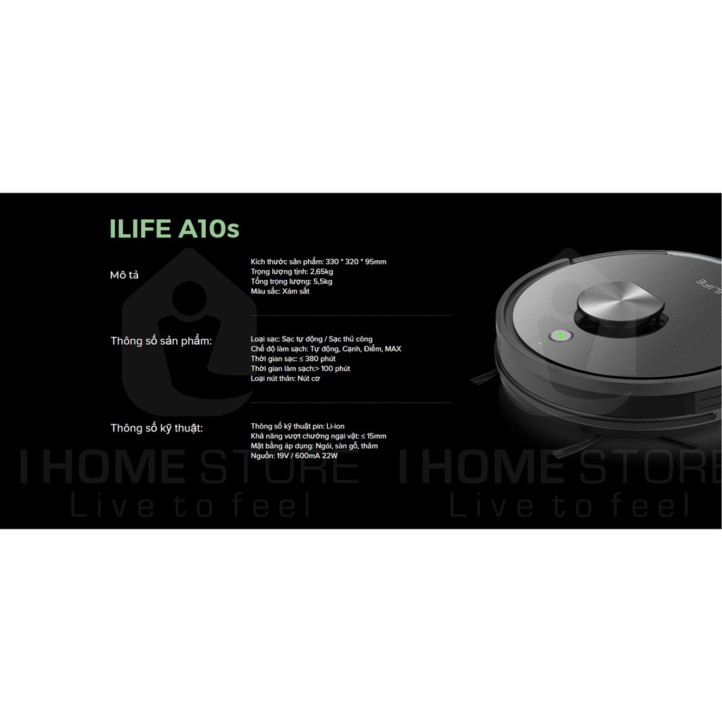 Robot hút bụi iLife A10S ( Bảo hành 18 tháng )