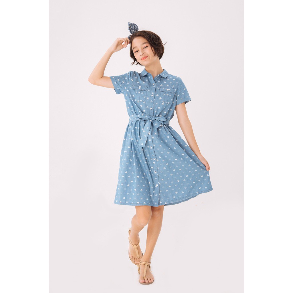 Đầm Bé Gái M.D.K Aop Chambray Dress M.D.K - chất liệu Chambray mềm mại, nhẹ nhàng, thoáng mát