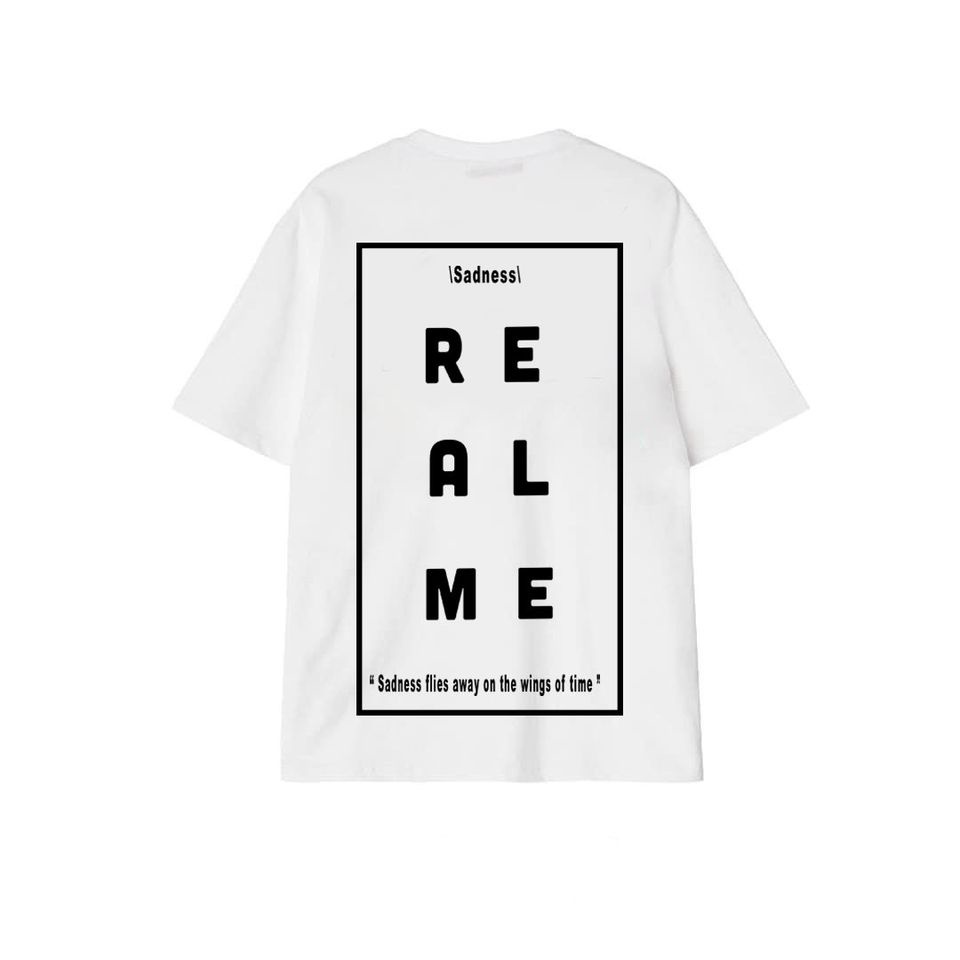 Áo Thun Nam Nữ Unisex Form Rộng Tay Lỡ REAL ME  Oversize  100% Cotton
