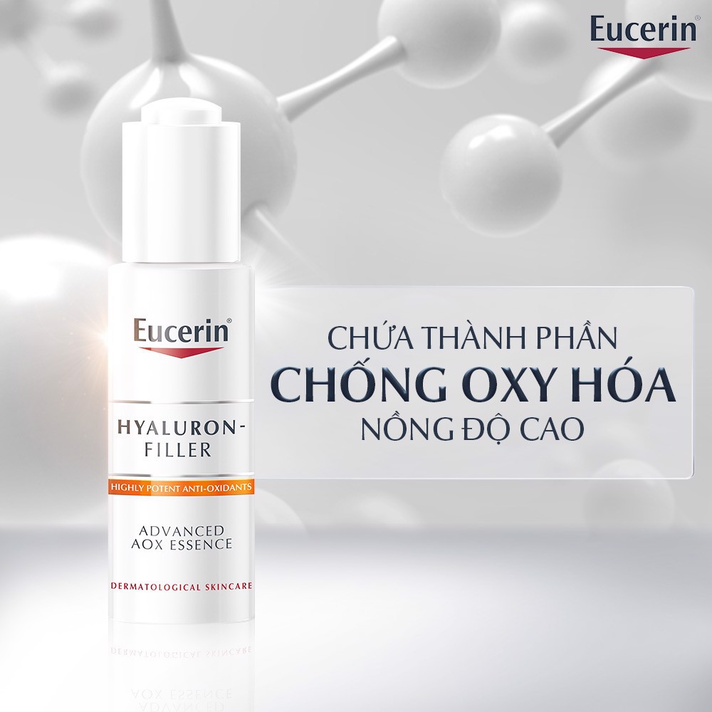 Tinh Chất Eucerin Hyaluron Filler Cấp Ẩm Giúp Giảm Lão Hóa 30ml Tặng Gel Rửa Mặt Eucerin Dermato Hyaluron Dịu Nhẹ 200ml