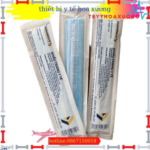[hộp 50 cái]Khẩu trang y tế danameco tiệt trùng bằng khí E.O.GAS