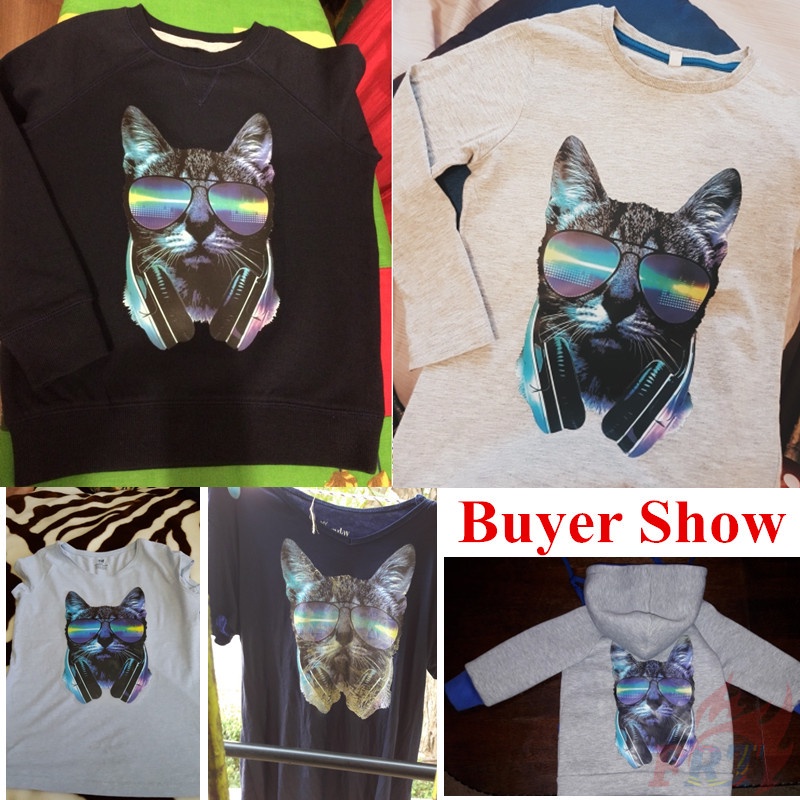 ✪ Miếng Dán Tường Hình Mèo Âm Nhạc ✪ 1 Miếng Dán Trang Trí Bằng Nhựa Vinyl