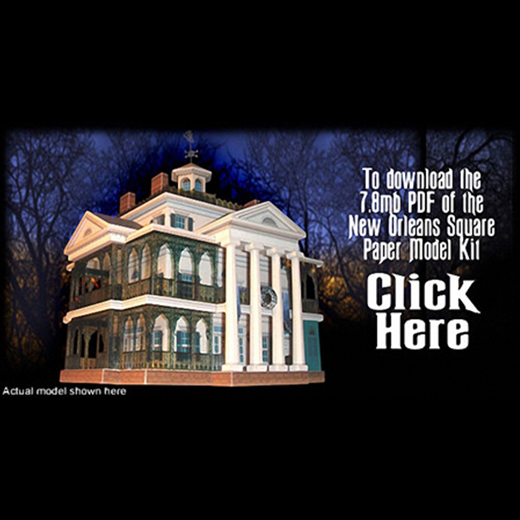 Mô hình giấy kiến trúc nhà New Orleans Square
